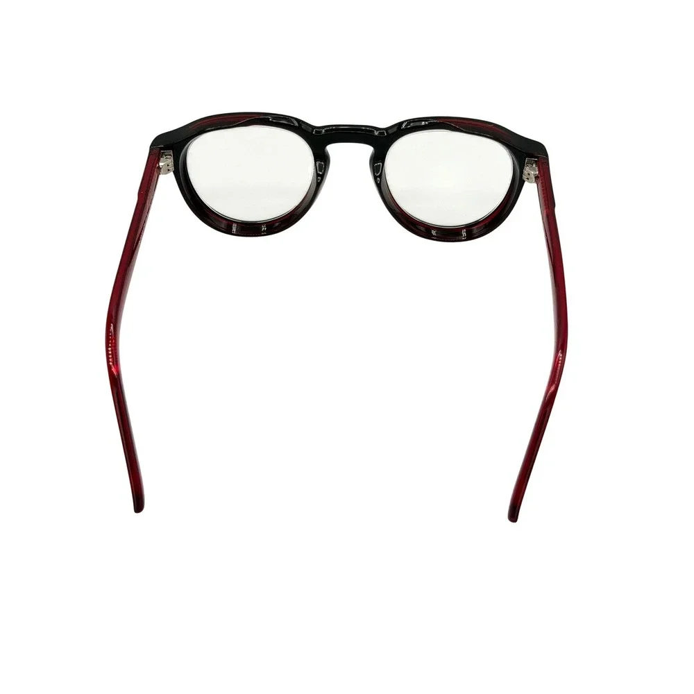 Ryan Simkhai Theodore Round Blue Light Glasses - Black &‎ Red (R-7035) +1.50